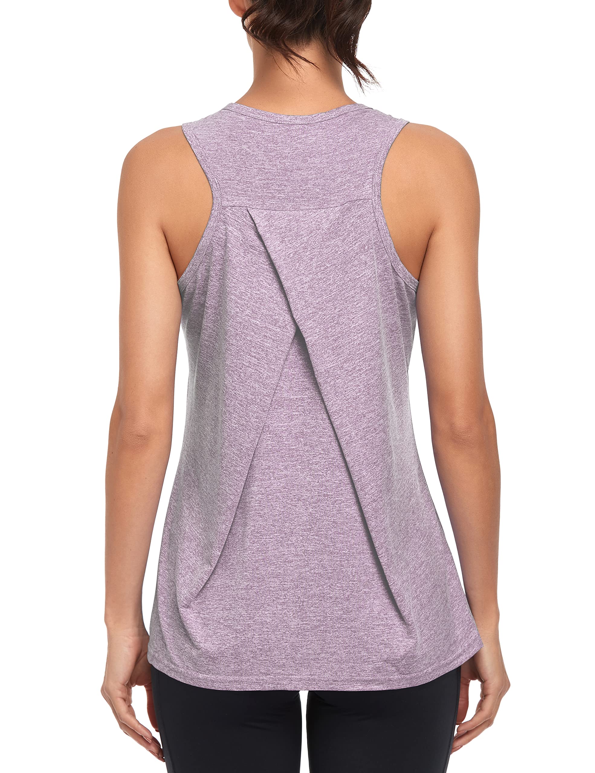 MGOOLWorkout Tank Tops for Women Gym Athletic Sleeveless Running Tops Yoga Shirts Racerback Sport Vest