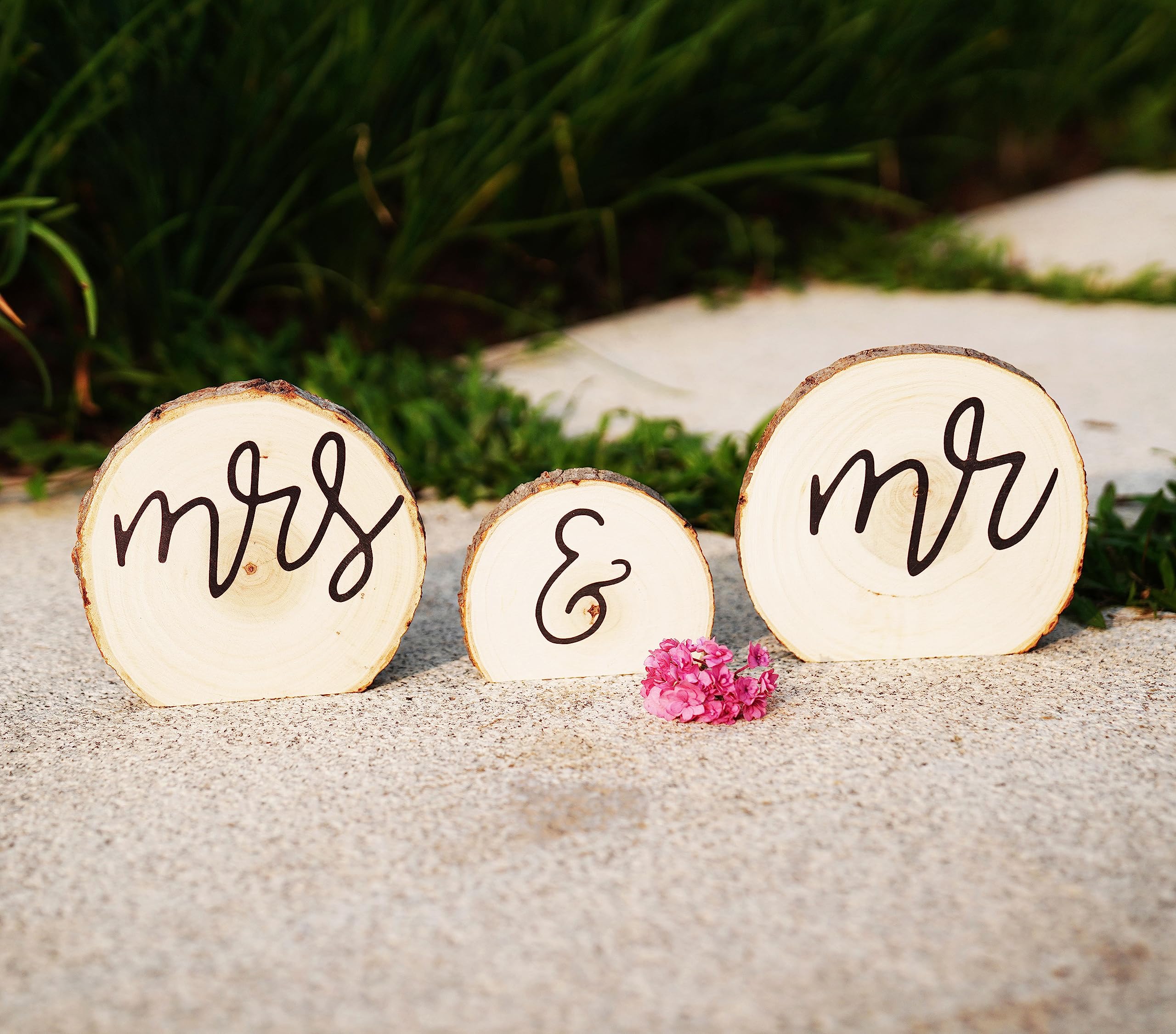 3 Pack Mr & Mrs Schild für Hochzeitstisch, Mr and Mrs Tischdekoration, Kopf Tisch Hochzeitsdekorationen, Mr and Mrs Schild für Hochzeitstisch, Braut und Bräutigam Tischdekorationen, Holz Mr & Mrs für