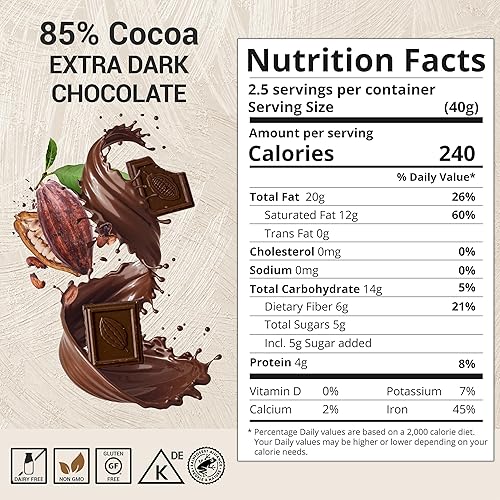 Miniatura 2 de Milkboy - Chocolates negros suizos 85 chocolate negro chocolates suizos fabricados en Suiza sin lácteos vegano sin gluten sin OMG Kosher de granja