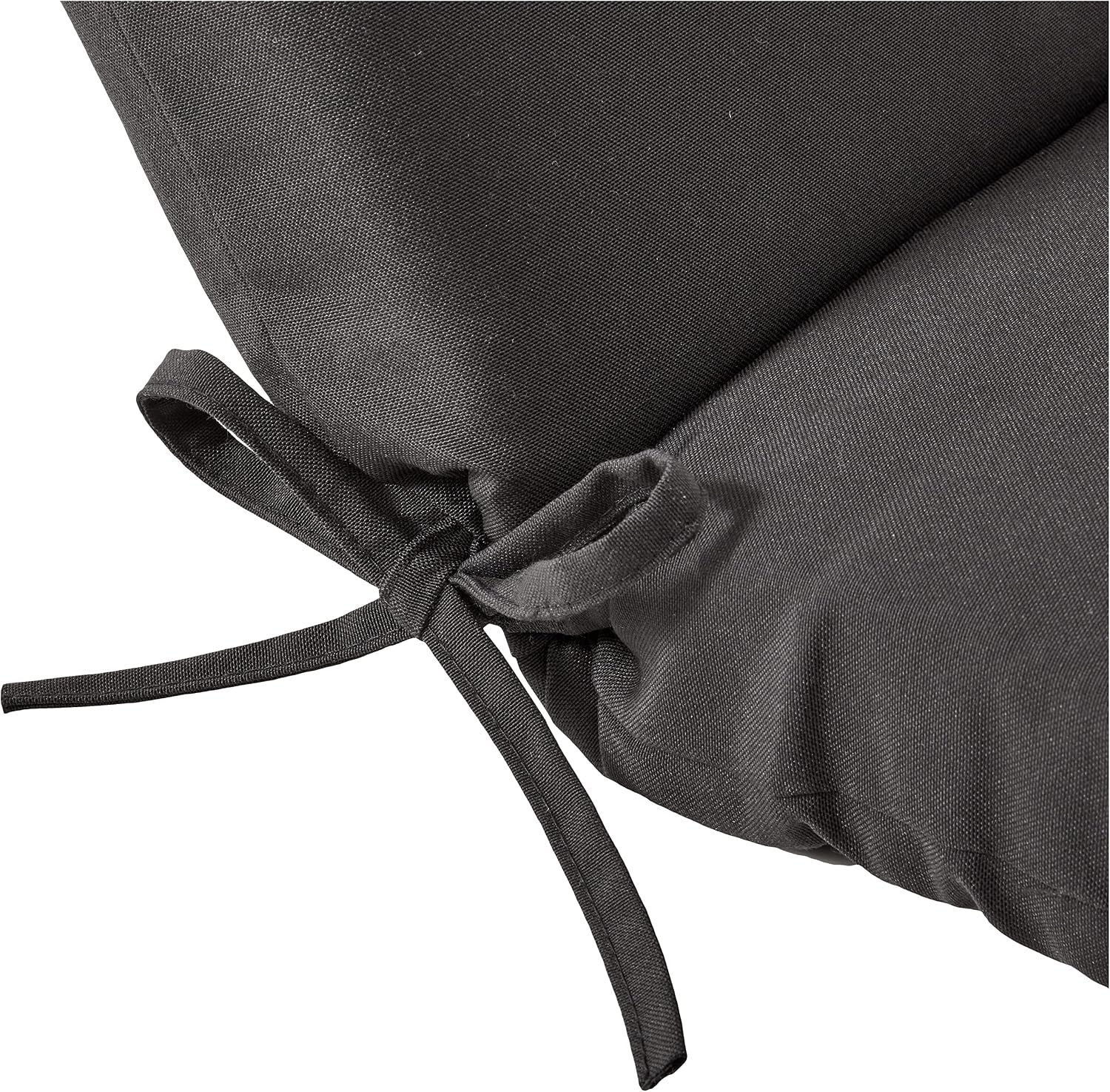 Pillow Perfect Fresco Solid Indoor/Outdoor Patio Chaise Lounge Cushion Plush Fiber Fill, Weather and Fade Resistant, 72.5" x 21", Black