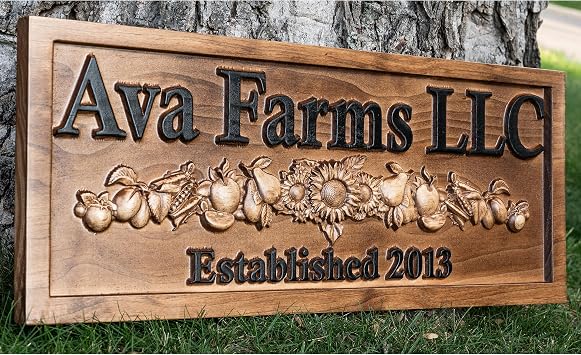 Personalized Wood Carved Farmers Market Name Sign | Farmhouse Decor | Farmhouse Style, Country Home Decor, Autumn Market Fall Theme, Rustic Wood, Farmhouse Wood Decor