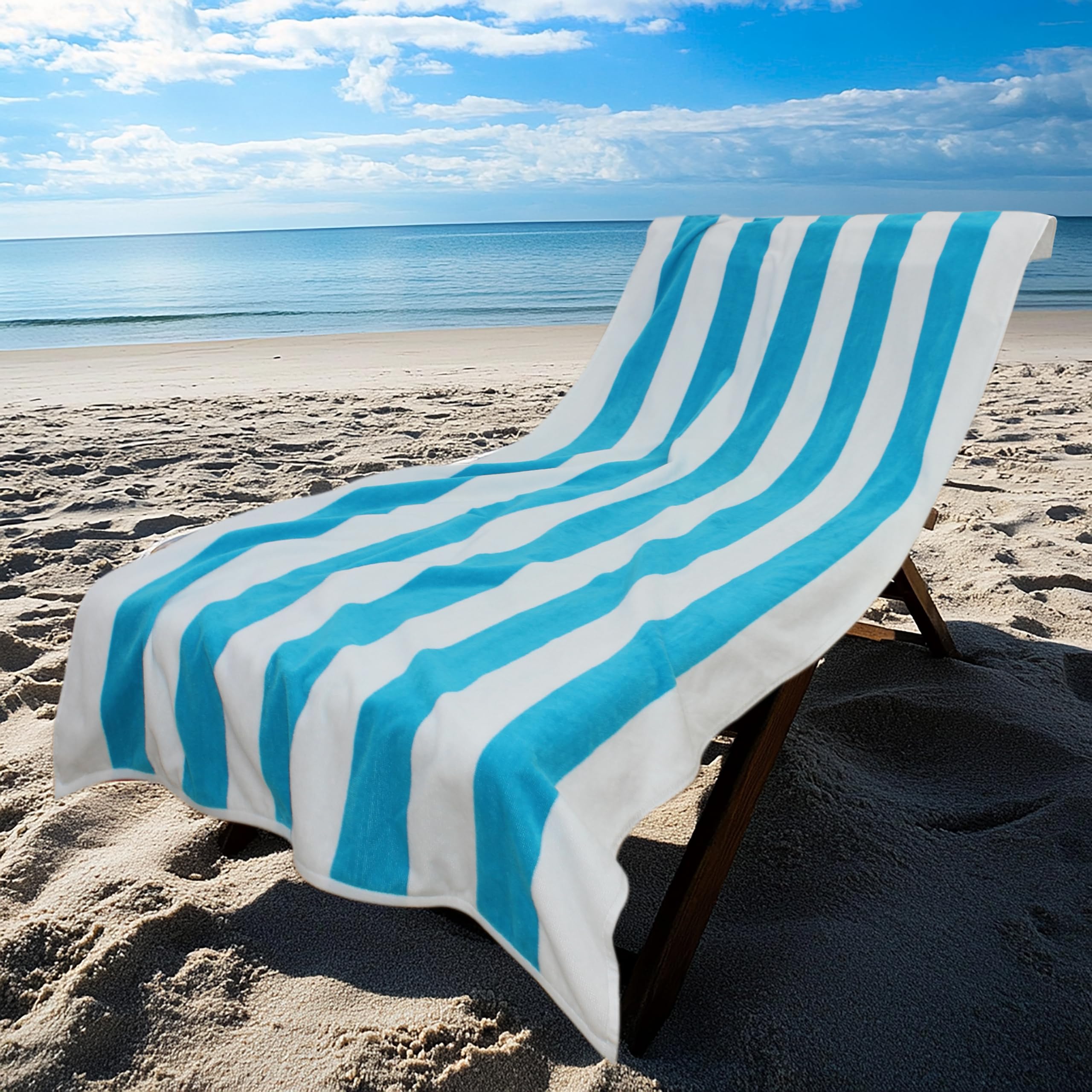 COTTON CRAFT Telo mare oversize – Confezione da 2 teli mare XL – 100% velluto di cotone – grande e grande – spesso peluche 450 g/m² super morbido asciugamano di lusso – piscina picnic – 89 x 177,8 cm