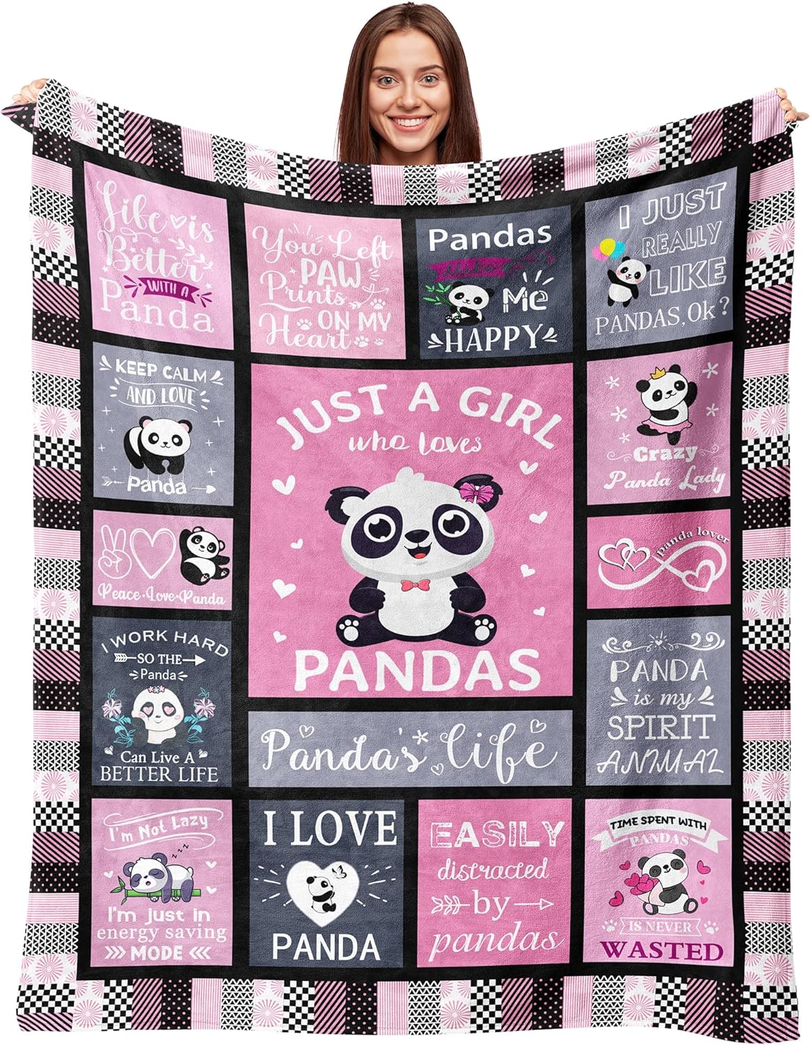 Panda Blanket Panda Gifts for Women Girls Panda Blankets