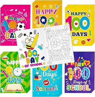 Dvbonike 24Pcs 100th Day Coloring Books