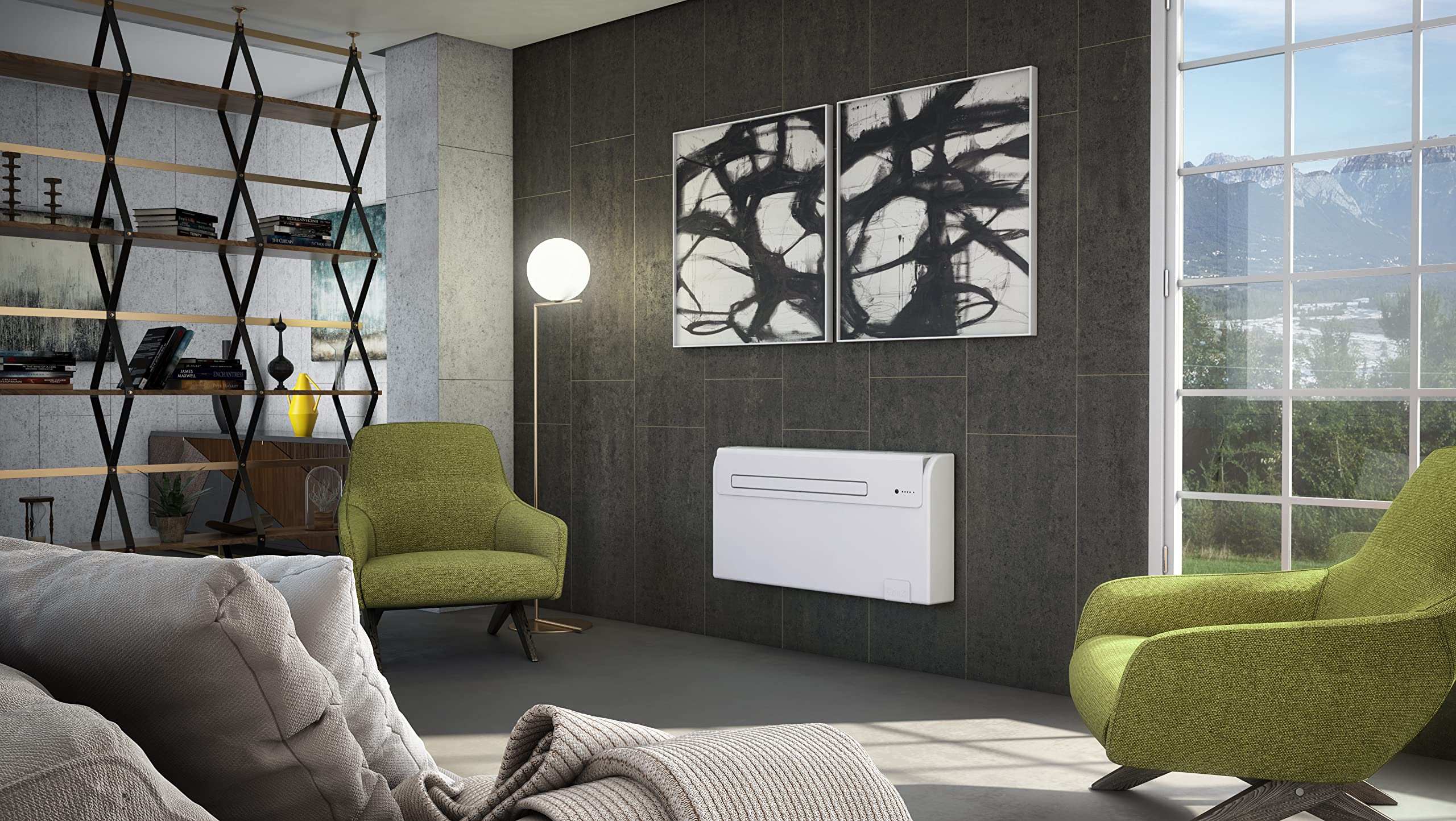 Olimpia Splendid, Unico Air HP EFA Climatizzatore a Pompa di Calore Senza Unità Esterna, Slim Design, Potenza 1,8 kW, Classe A+, Raffrescamento, Riscaldamento, Deumidificazione e Ventilazione
