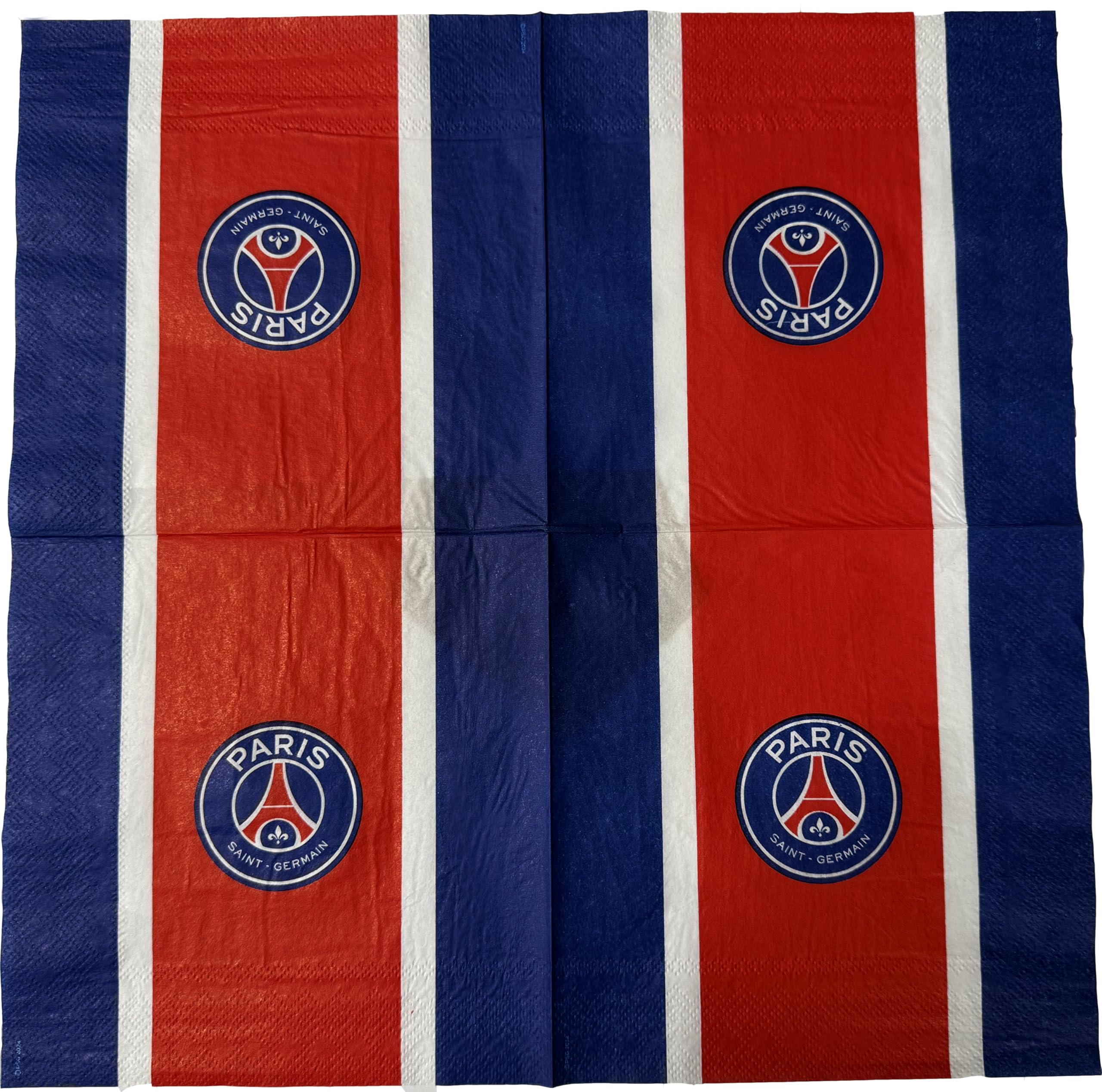20 asciugamani monouso PSG, collezione ufficiale Paris Saint Germain, 33 cm