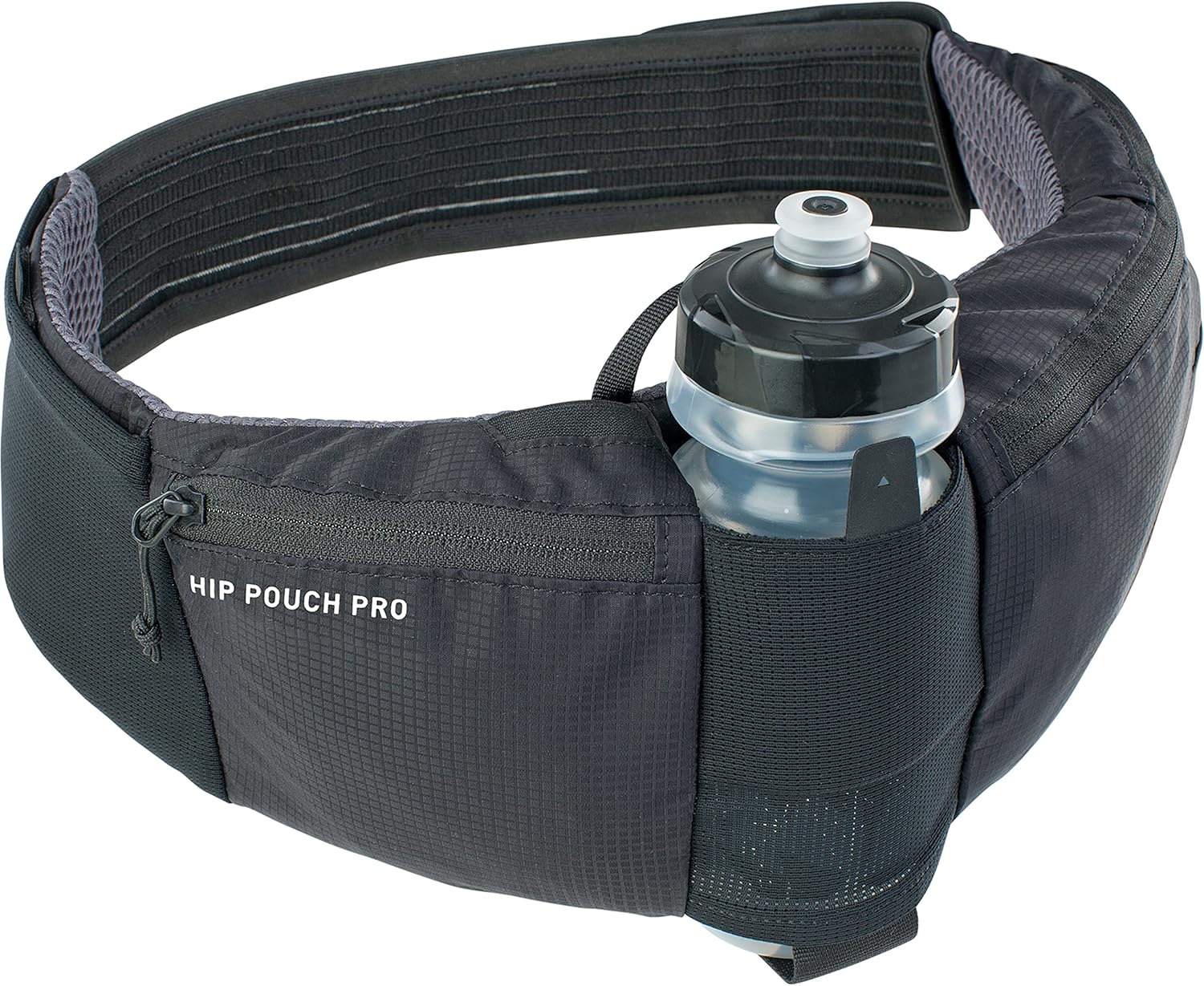 EVOC Hip Pouch PRO Hip Bag Hip Pouch for Bike Tours & Trails (1.5l Capacity, incl. 550 ml Drink Bottle, AIR PAD System, 2 Hip Belt Pockets)