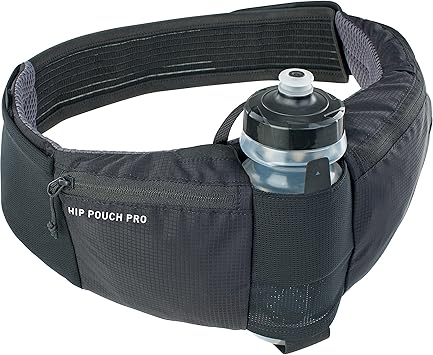EVOC Hip Pouch PRO Hip Bag Hip Pouch for Bike Tours & Trails 1.5l Capacity, incl. 550 ml Drink Bottle, AIR PAD System, 2 Hip Belt Pockets