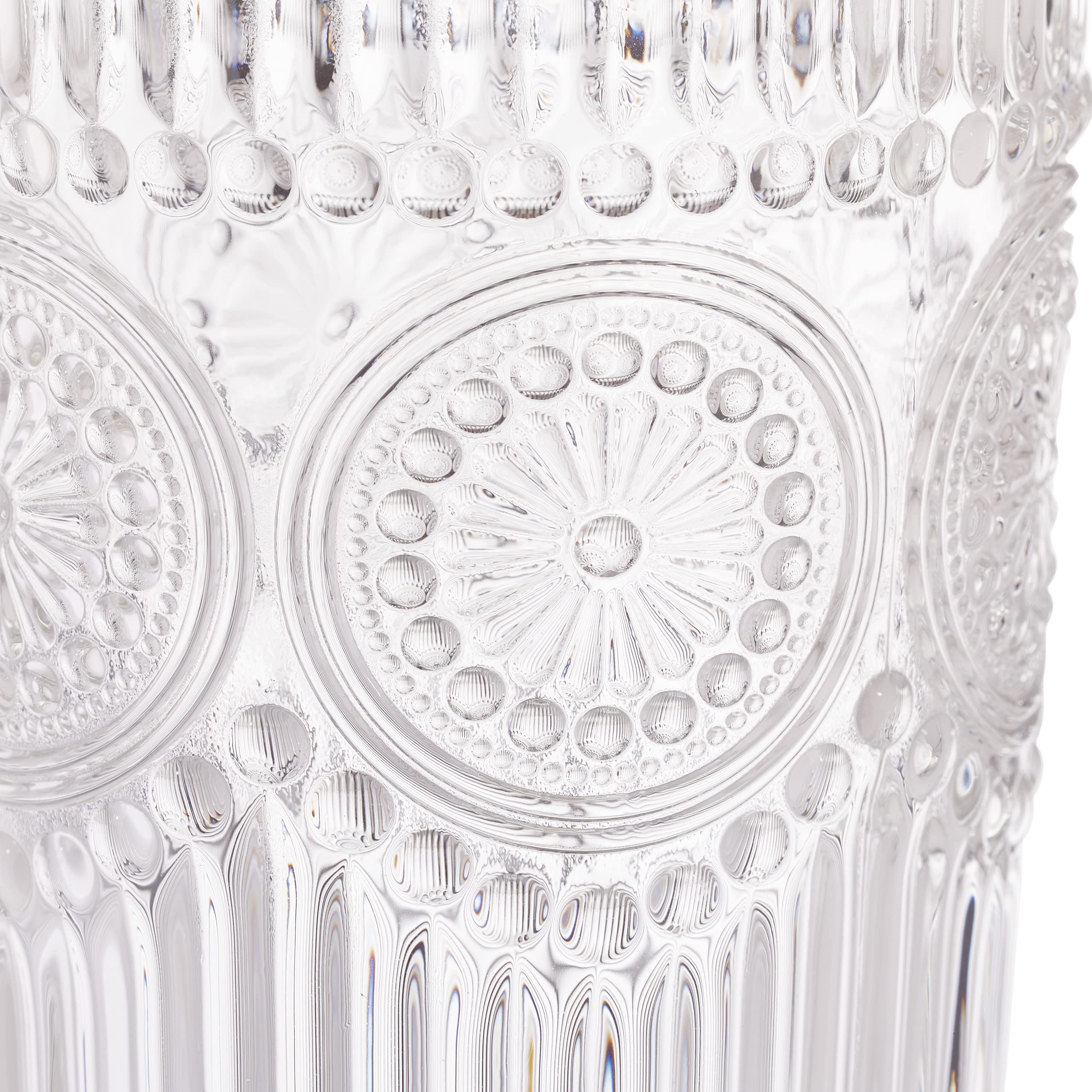 Relaxdays Trinkgläser, 4er Set, 300 ml, Vintage Gläser Wasser, Saft, Limo, spülmaschinenfest, Wassergläser, transparent, 10 x 8 cm (Packung mit 3)