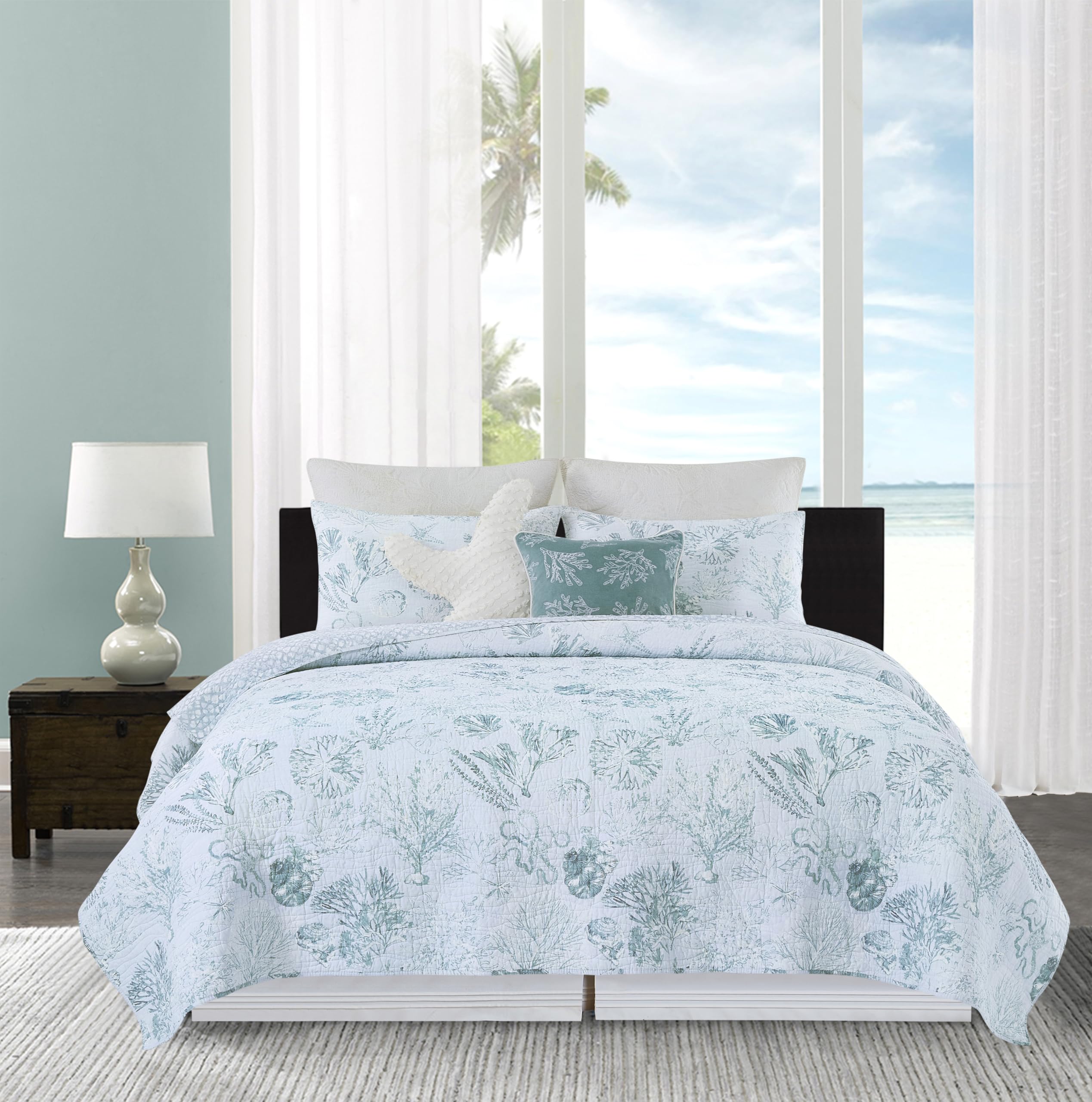 Amazon.com: C&F Home Cerulean Breeze Cotton Blend Twin Bed 2-Piece