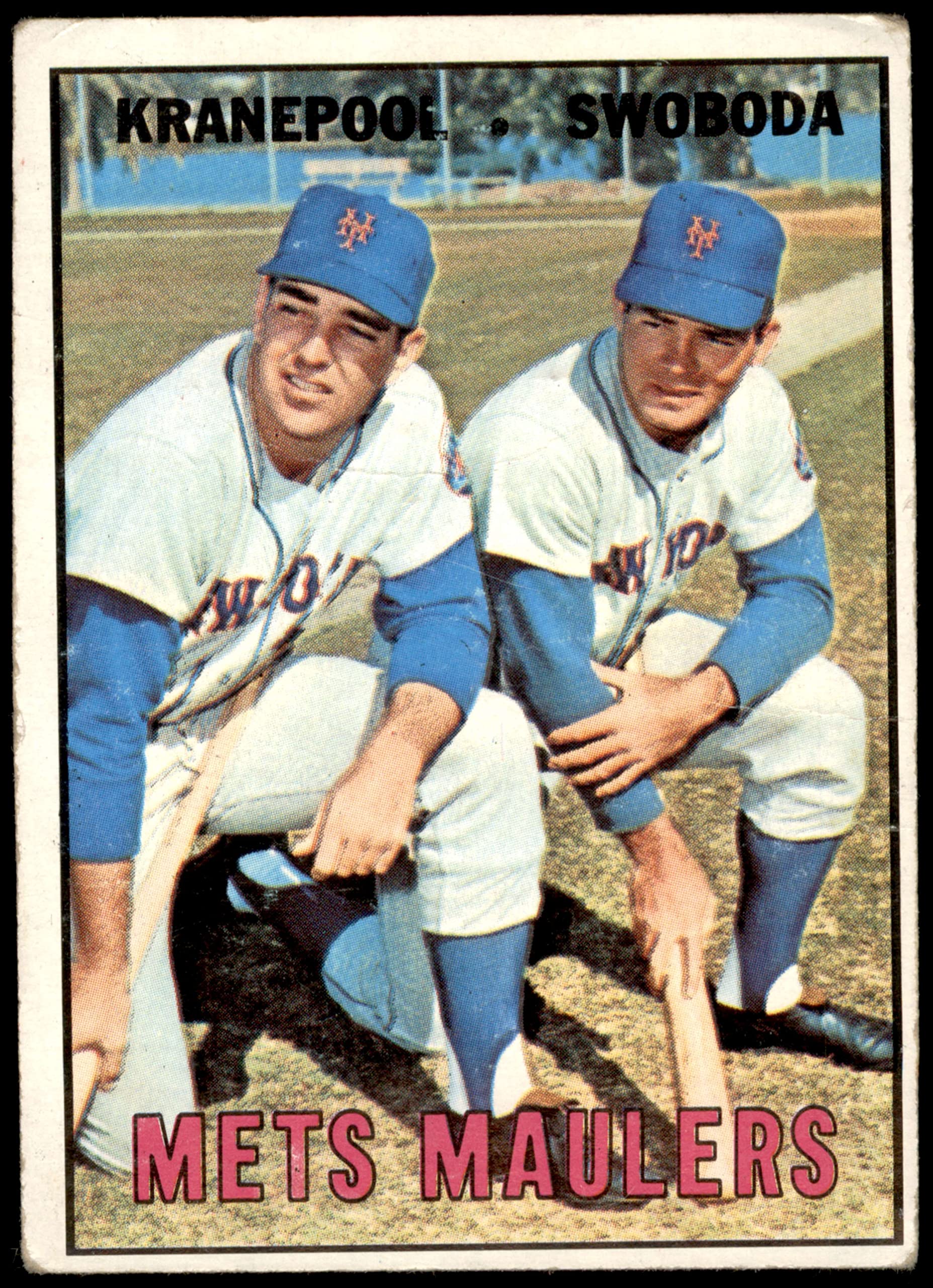 Amazon.com: 1967 Topps # 186 Mets Maulers Ed Kranepool/Ron Swoboda New York Mets (Baseball Card) FAIR Mets : Collectibles & Fine Art