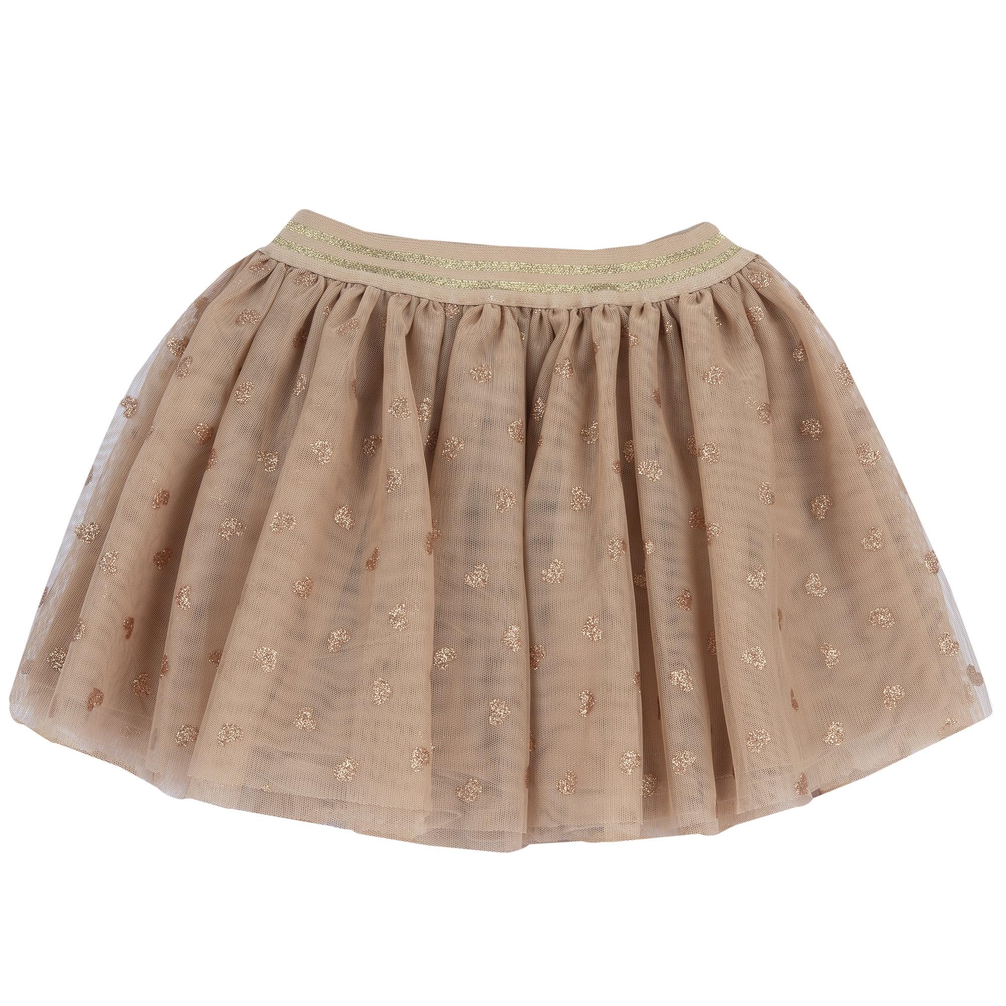 Chicco, Gonna elegante in tulle con stampa glitter per bambina, Ruggine, 7 anni