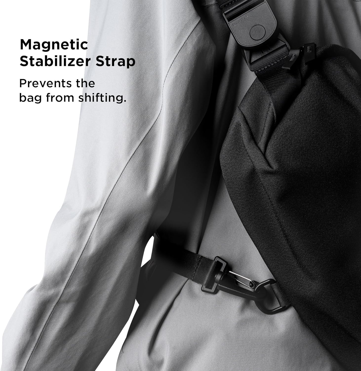 ALPAKA Elements Tech Case Hot Orange & Magnetic Stabilizer Strap - Accessory for Crossbody Bag - Quick Release