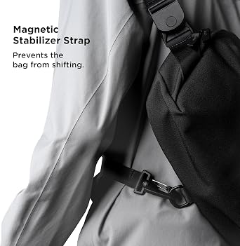 ALPAKA Magnetic Stabilizer Strap Accessory for Crossbody Bag | Quick Release Maglockz Buckle, 360 Rotating Clasp to Move with Your Body, Magnetic Latch for HUB Accessories