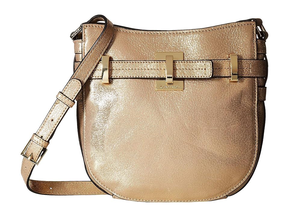 

Calvin Klein Faye Dusted Suede Messenger (Gold) Messenger Bags