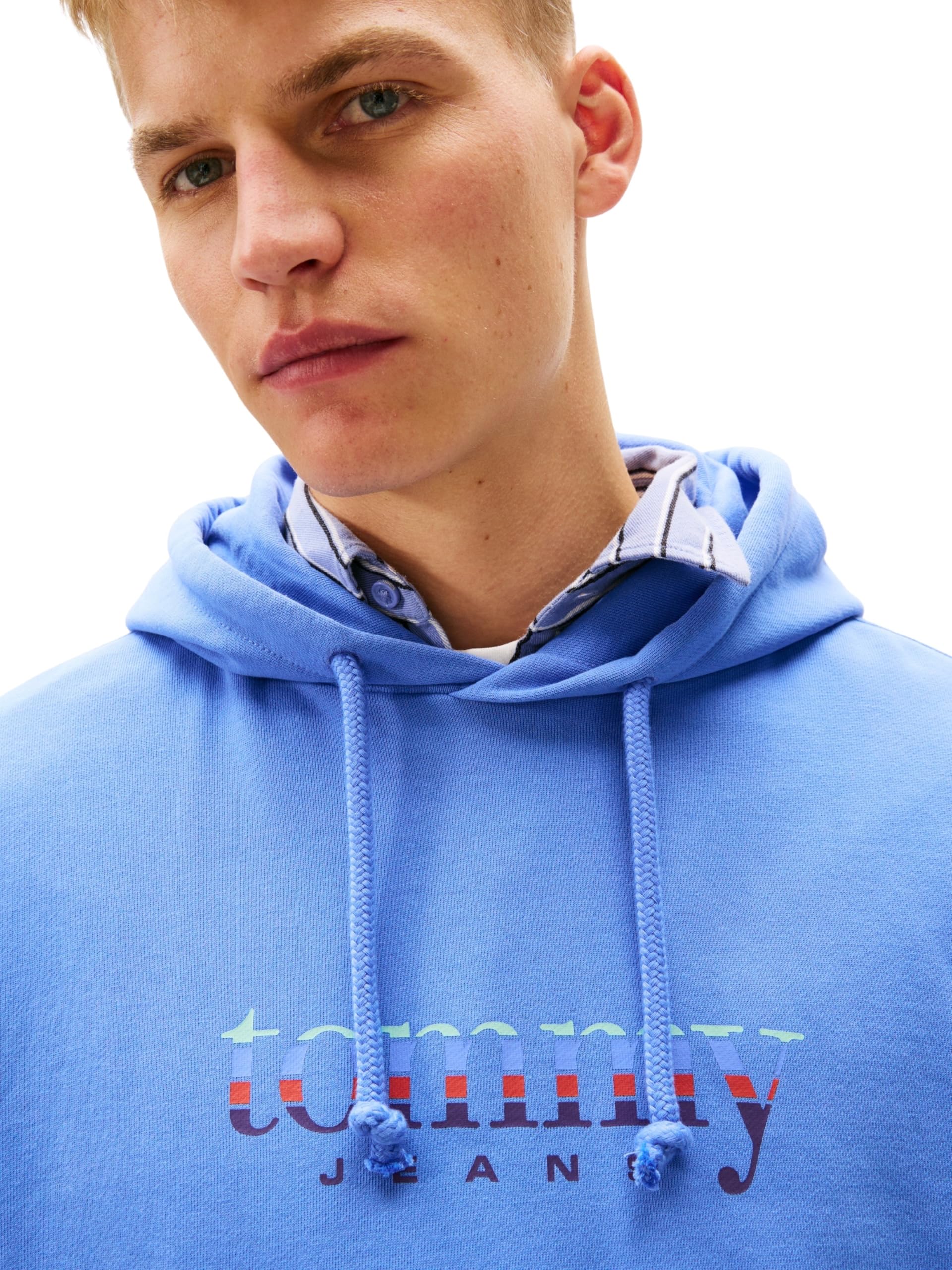 Tommy Jeans Tjm Reg Entry Dna Play Hood Dm0dm22642 Felpa con Cappuccio Unisex - Adulto (Pacco da 1)