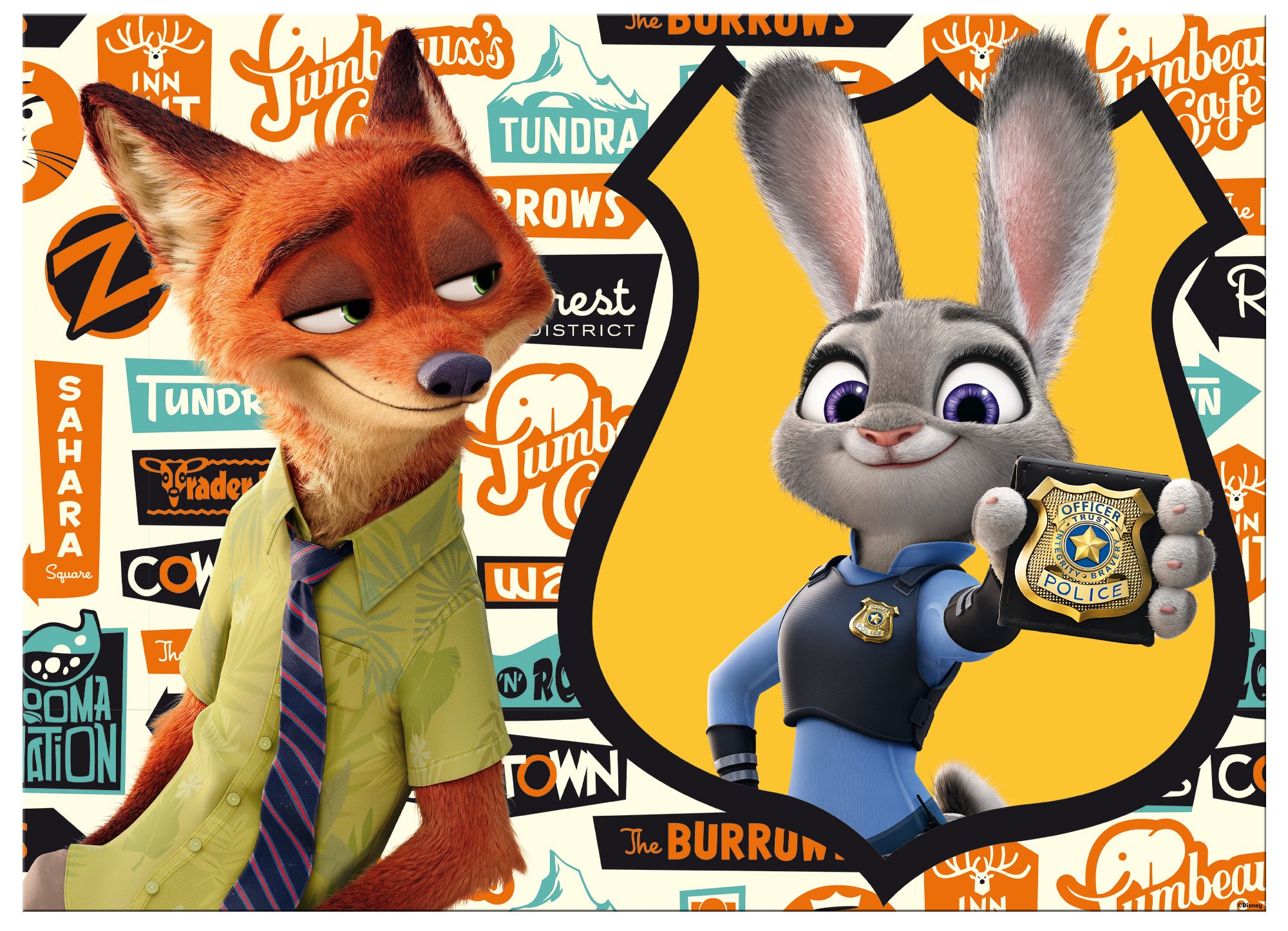 Lisciani Giochi Puzzle Double Face DF Plus Zootropolis, 250 Pezzi, 50x35 Cm, Colorabile Sul Retro, Per Bambini