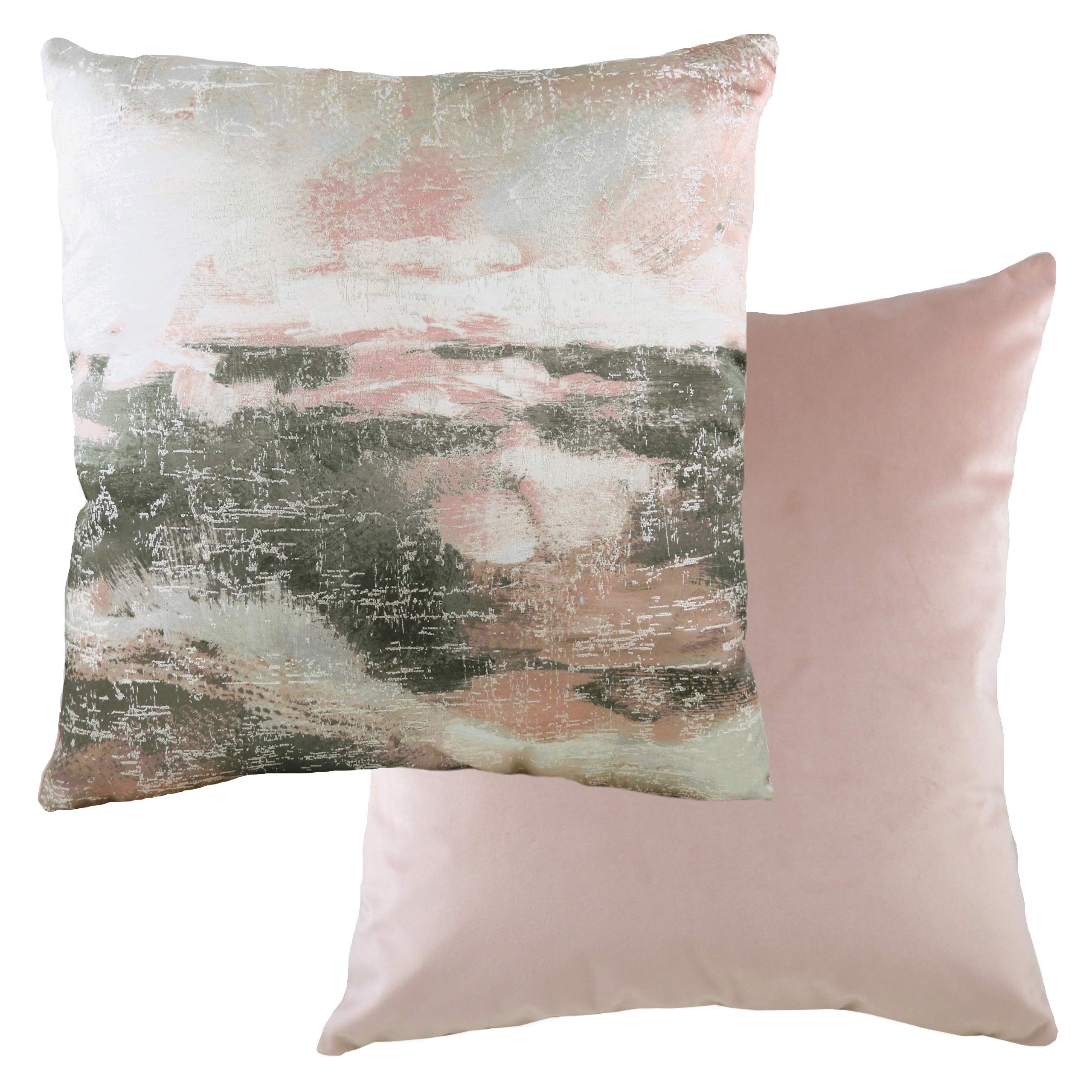 Evans Lichfield Landscape Polyester Filled Cushion, Powder/Grey, 43 x 43cm