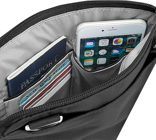 Miniatura 8 de Travelon Bolso cruzado clásico antirrobo con cremallera Dbl Negro Clásico