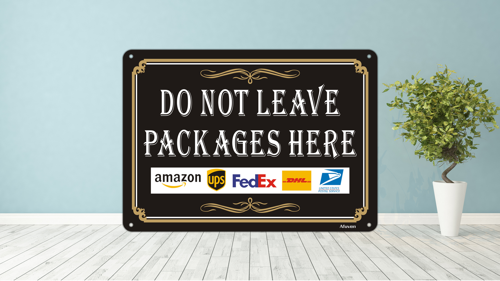 Amazon.com: Do Not Leave Packages Here Delivery Sign Metal