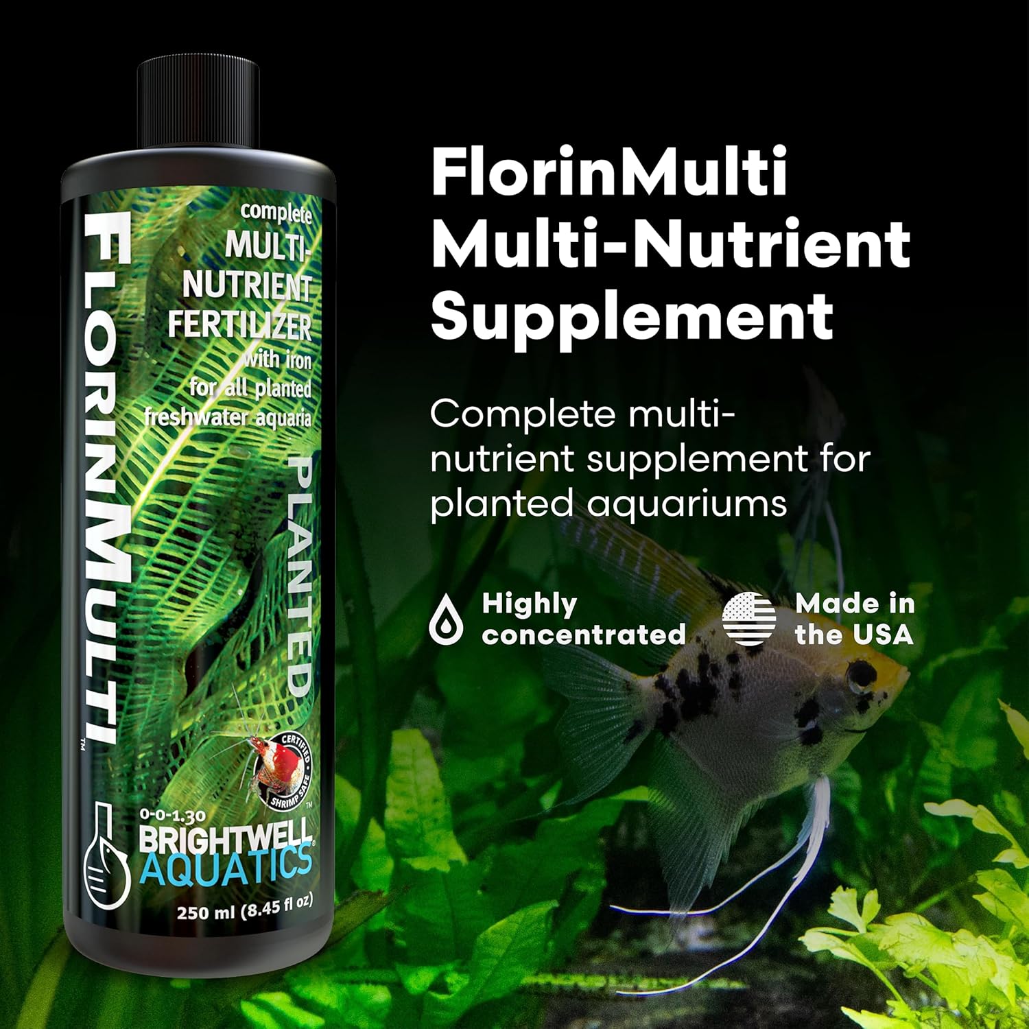 Brightwell Aquatics FlorinMulti - Multi-Nutrient Supplement for Planted Aquariums - Supports Healthy Growth, Macro & Trace Elements, Ideal for Shrimp & Plants, 2L