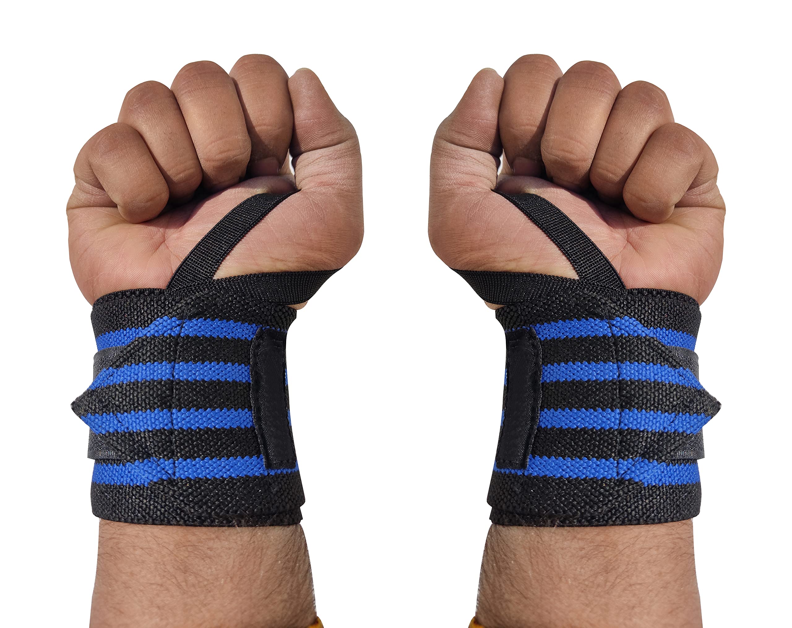 LEEPERD Wrist Supporter for Gym Wrist Band for Men Gym & Women with Thumb Loop Straps - Wrist Wrap Gym Accessories for Men Hand Grip & Wrist Support Sports Straps for Gym, Weightlifting (Blue) (B0BMZFB1N3) Amazon Price History, Amazon Price Tracker