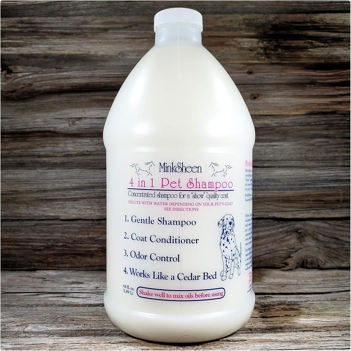 Minsheen Champú y acondicionador para el cuidado de perros, alivio natural de la picazón para perros y mascotas con pH equilibrado, fabricado en Estados Unidos, 64 onzas concentradas