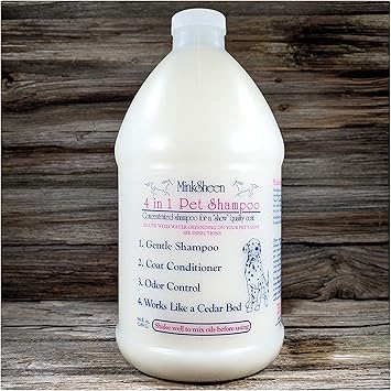 Minsheen Dog Grooming Shampoo and Conditioner, Natural Itch Relief for Dogs and Pets PH Balanced, Made in USA, 64 Concentrated Ounces