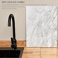 Vista 5 de Kitchen Marble Stone Cutting Board - Marble Cutting & Charcuterie Board of 16 x 12 x 0.6 Inches, Non Slip Scratch Resistant Pastry Tray, Rectangular