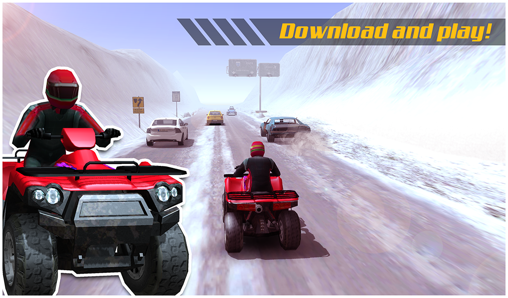 ATV Quad Bike Frozen Highway - Nitro Charged Blast Turbo Racing - App ...
