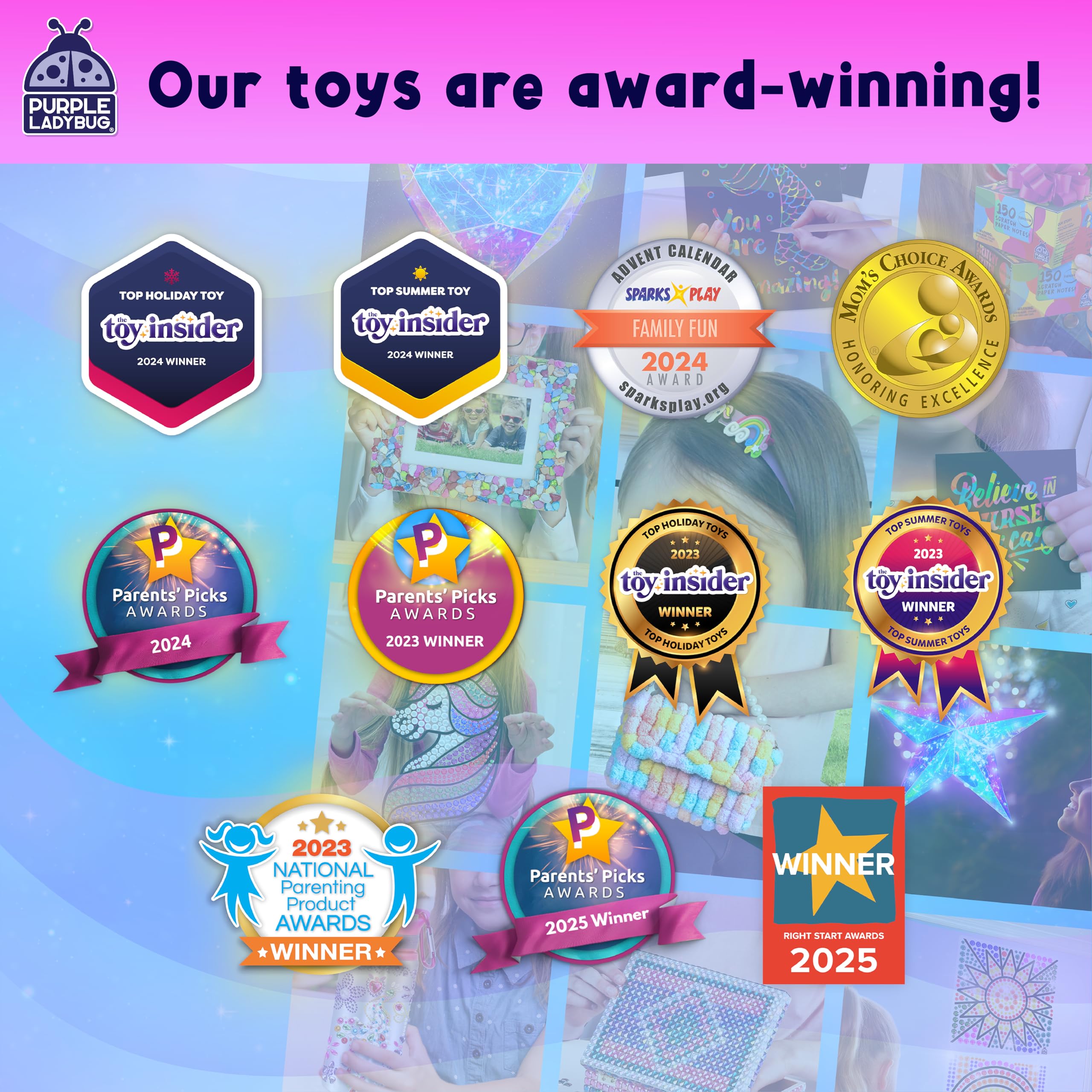 Bling Out Your Mirror Craft Kit for Girls - Decorate Your Own Craft Set with Wooden Handheld Mirror, Gems, & Beads, Girl Christmas & Birthday Gift for 5-12 Years Old, Fun Crafts for Girls Ages 4-12