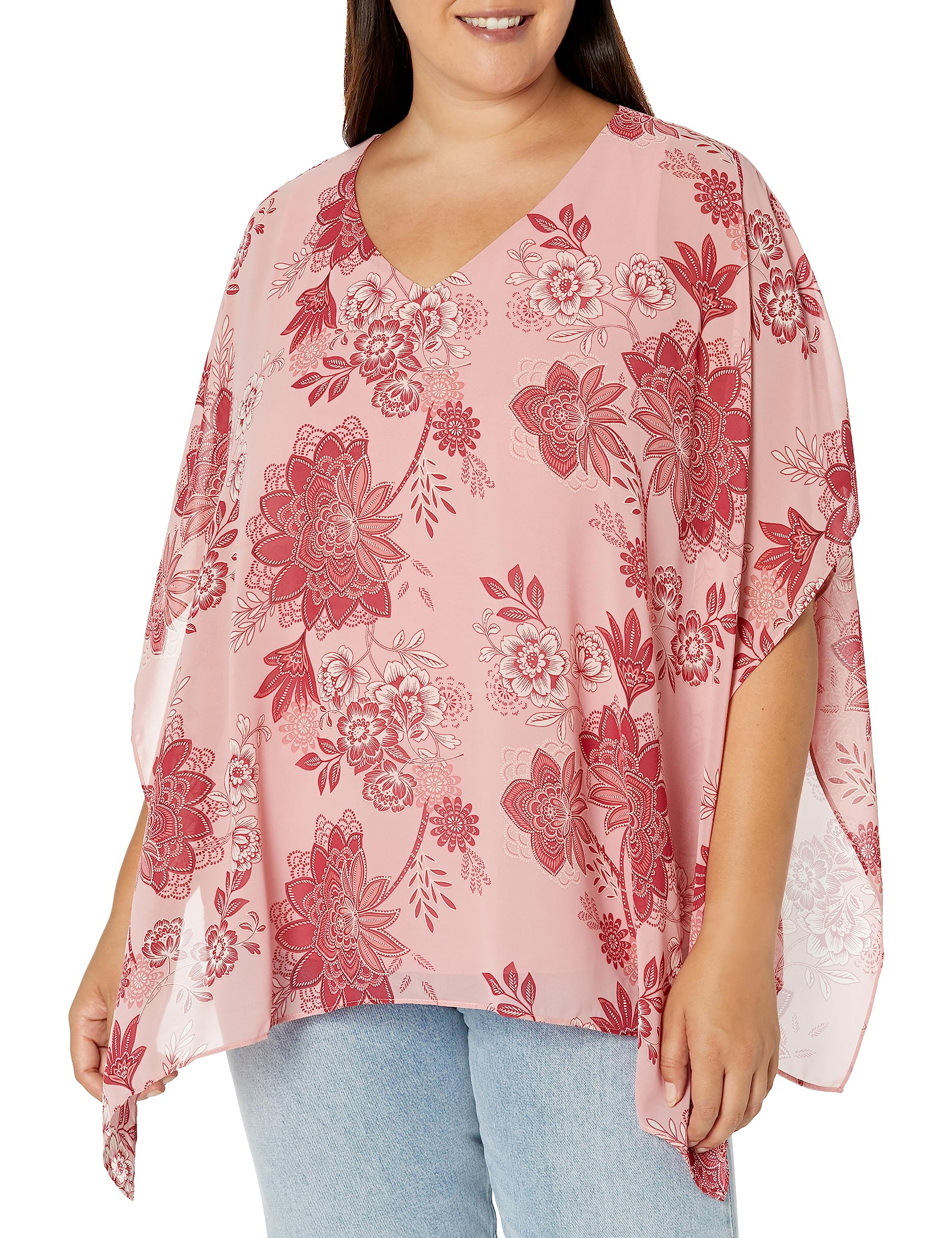 AvenueWomen's Plus Size Top Bella Overlay