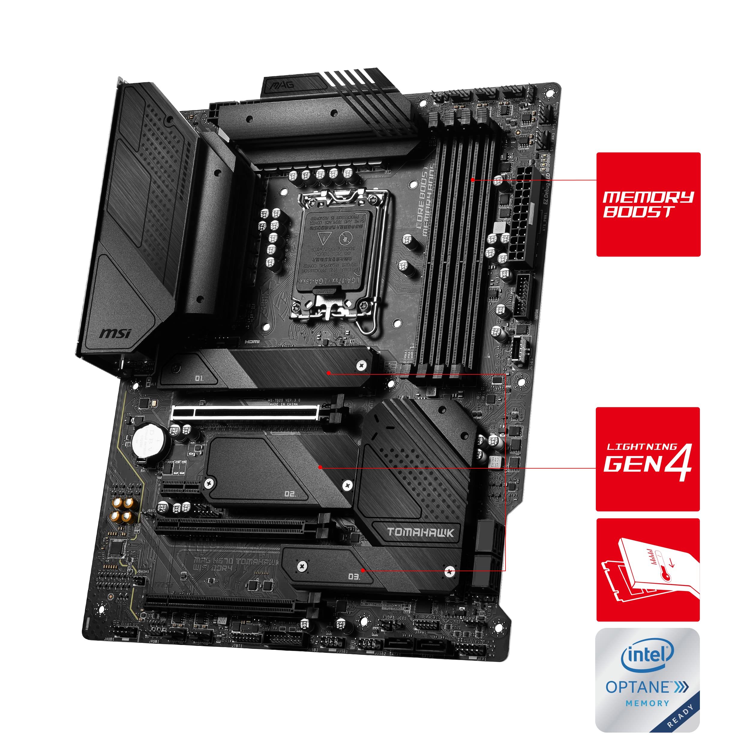 MSI MAG H670 Tomahawk WiFi DDR4 Carte Mère, ATX - pour Processeurs