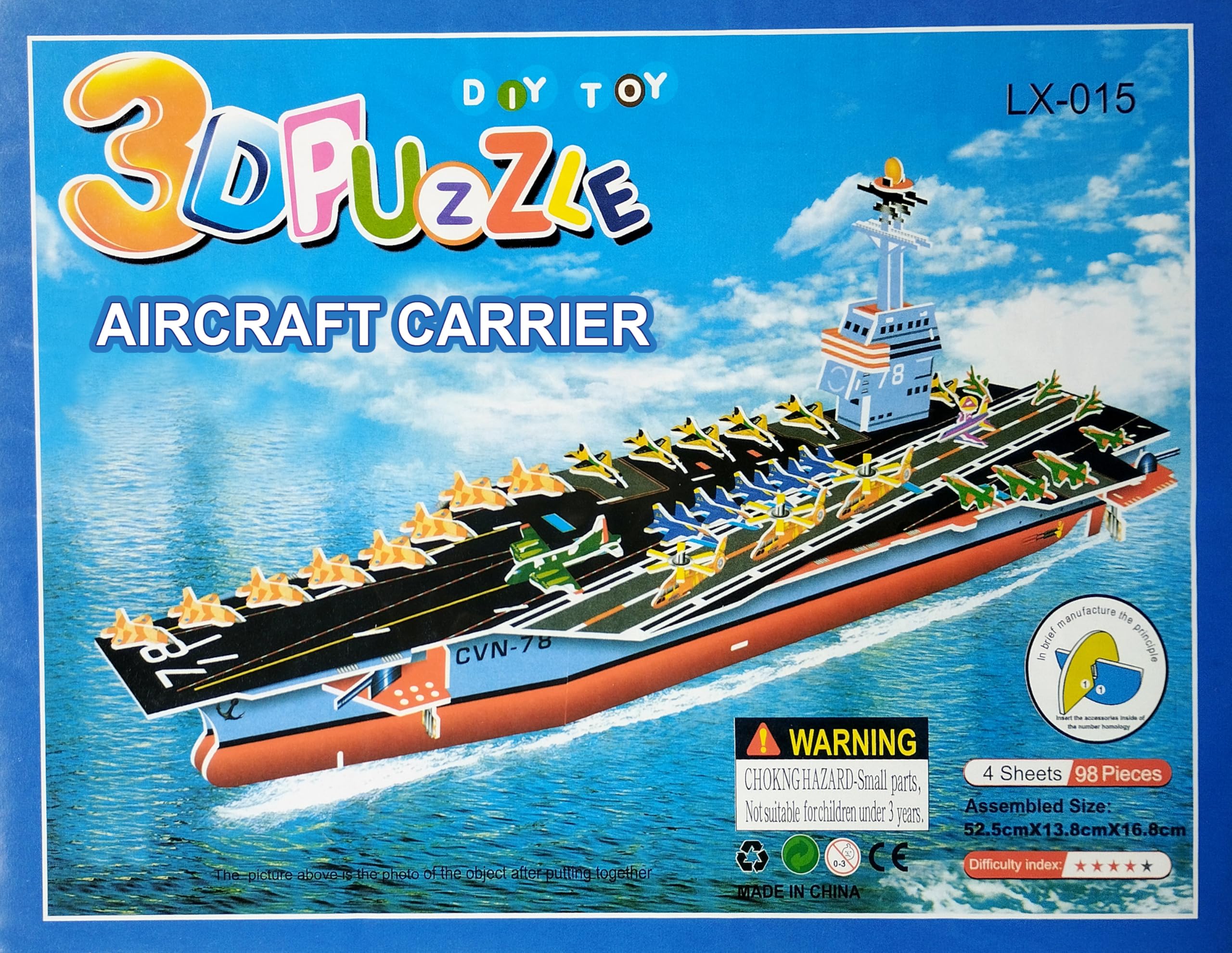 Buy AI4S, Puzzle DIY Puzzle Aircraft Carrier, no Glue or Tools