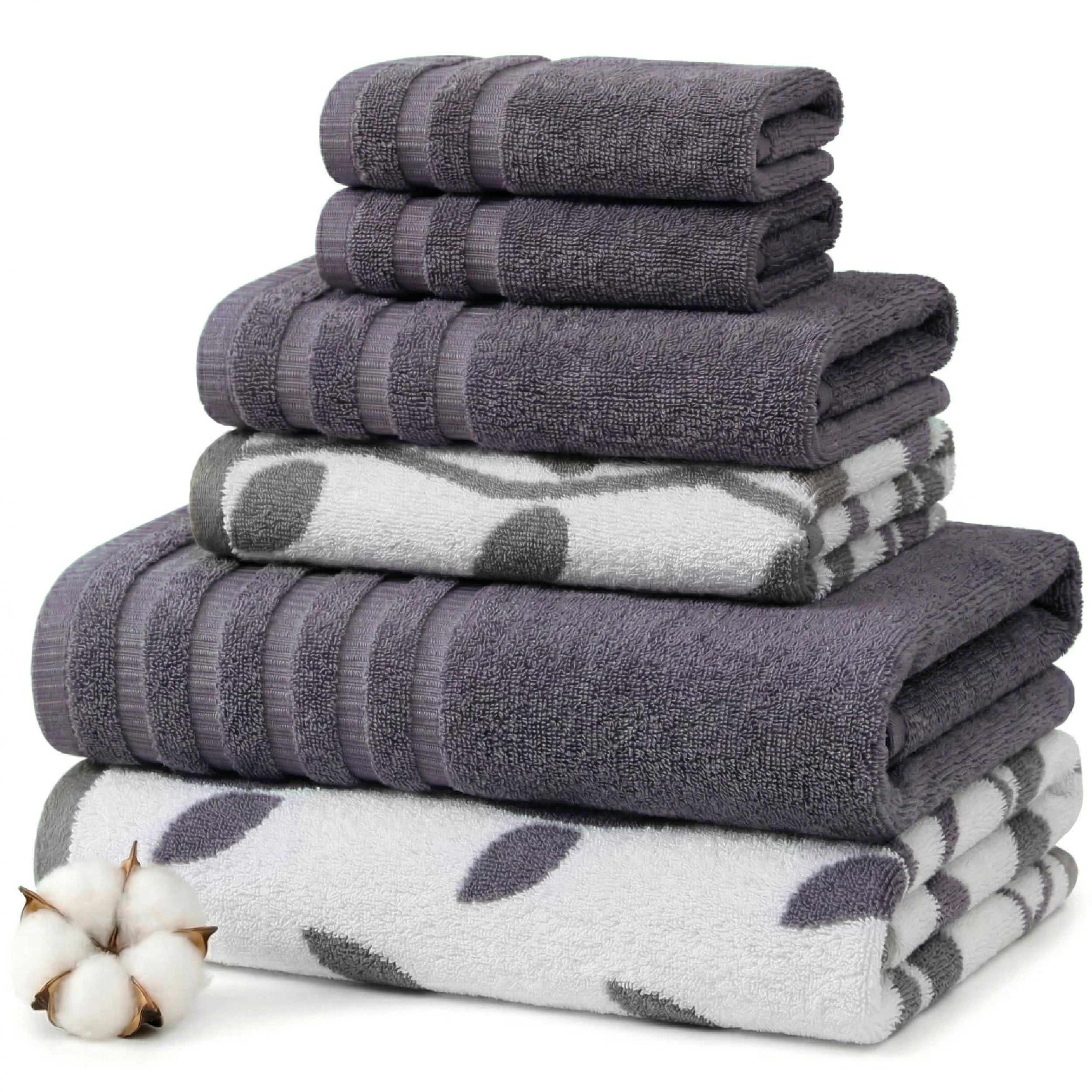 Modern Threads Natural Vine 6-Piece 100% Cotton Towel Set