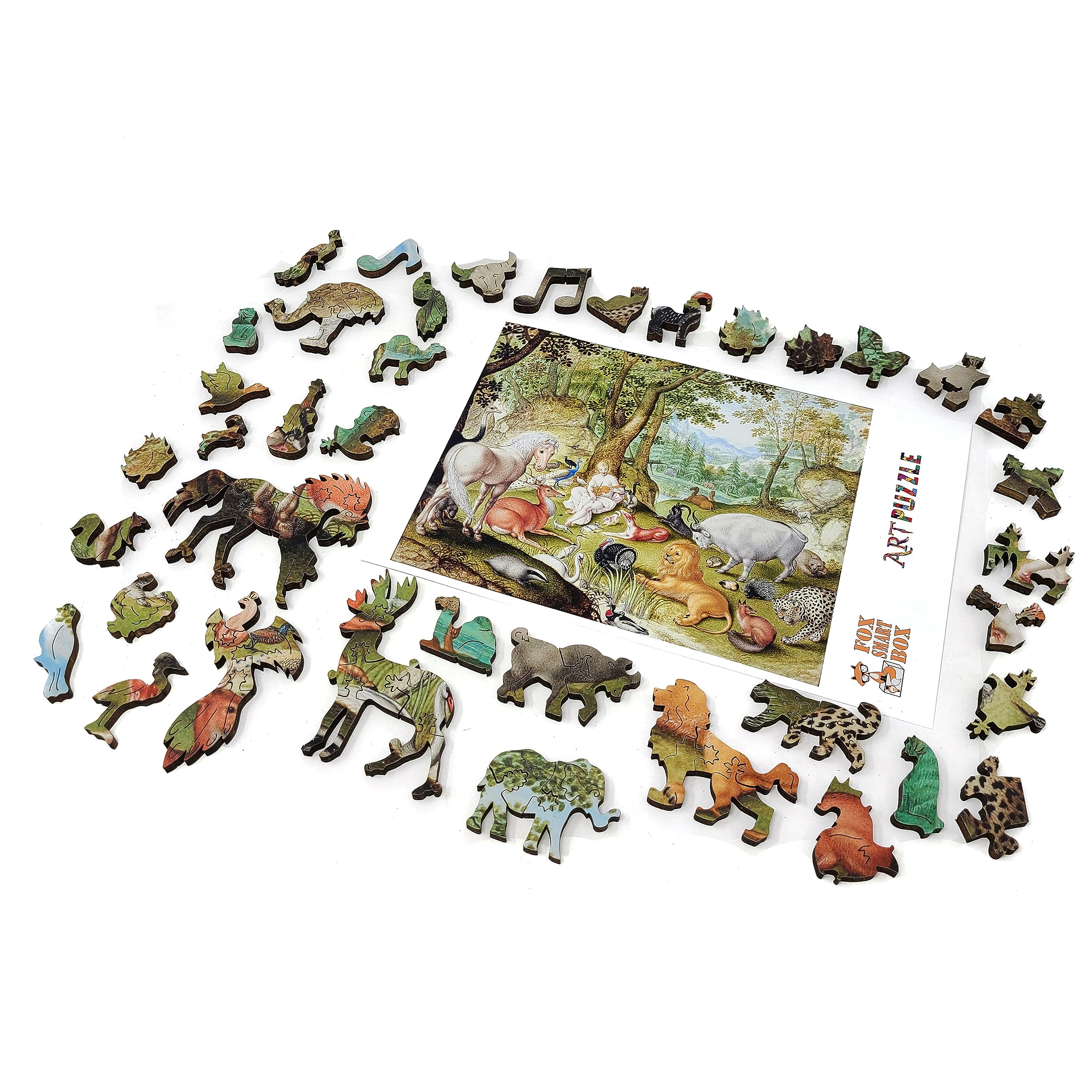 FoxSmartBox - Puzzle in legno per adulti, forma unica, 390 pezzi, motivo: Orfeo, 390 pezzi