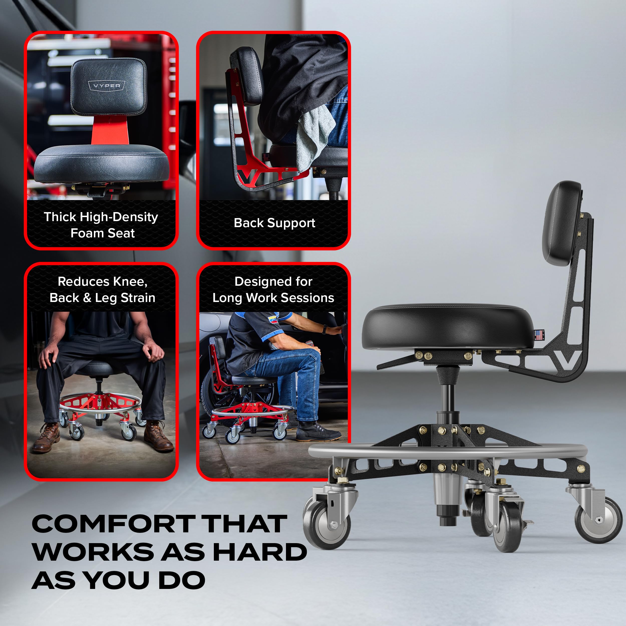 Amazon.com: Vyper Robust Steel Max EZ-Lift Shop Chair with