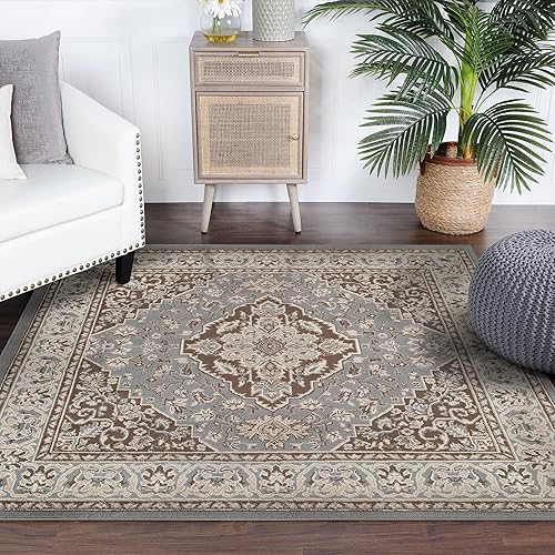 Miniatura 75 de Superior Alfombra de interior, respaldo de yute, alfombras para comedor, cocina, suelos de dormitorio, decoración tradicional del suelo, alfombra