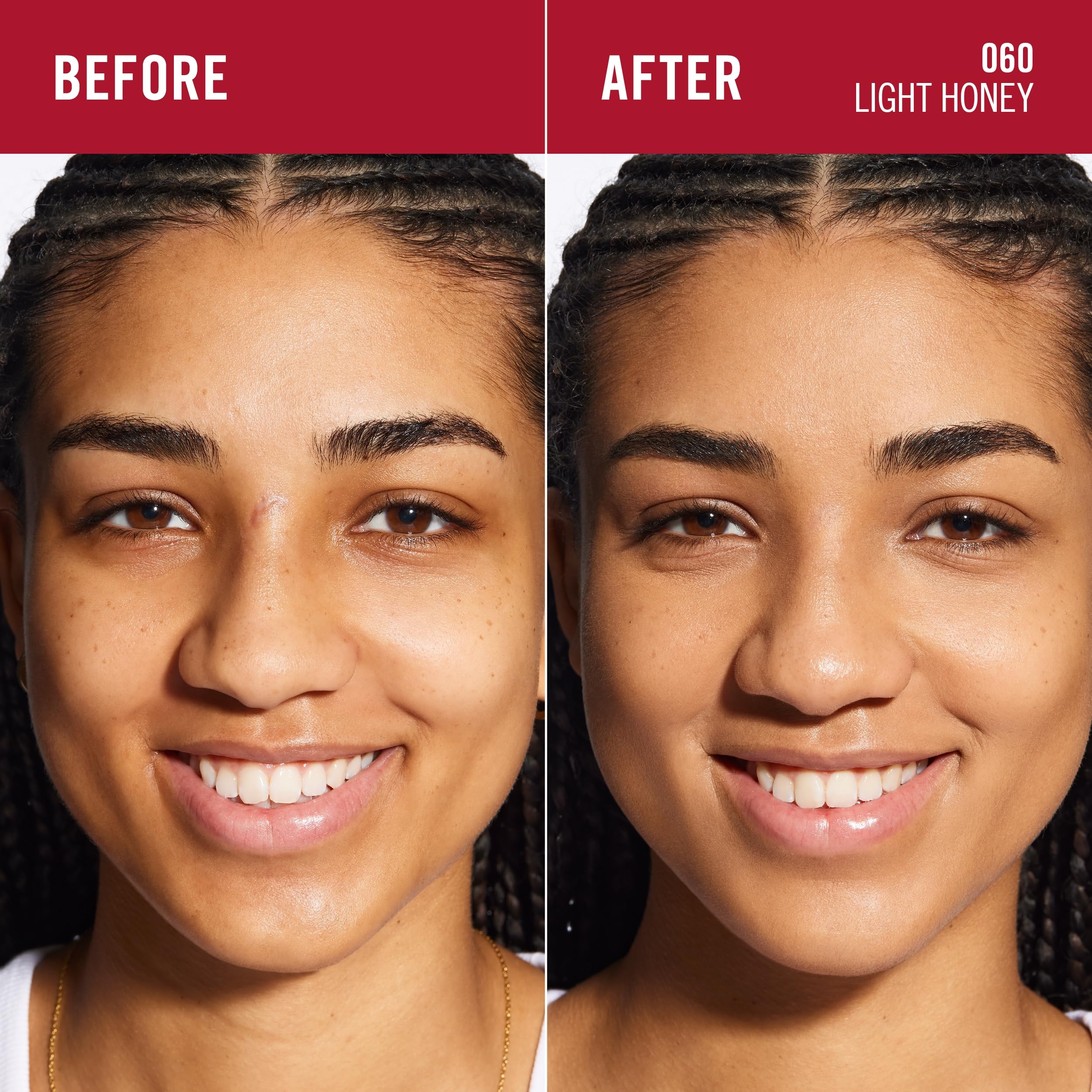 Rimmel Multi-Tasker Wake Me Up Foundation & Concealer 060 Light Honey, Depuffs & Brightens Dark Circles - Image 3