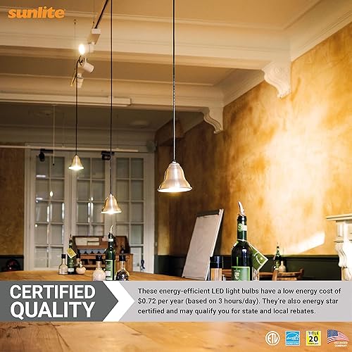 Miniatura 6 de Sunlite 80553 Bombilla LED PAR16 reflectora, 6 vatios (50 W  ), 500 lúmenes, base E26 media, regulable, reflector, 90 CRI, Energy Star, listado ETL,