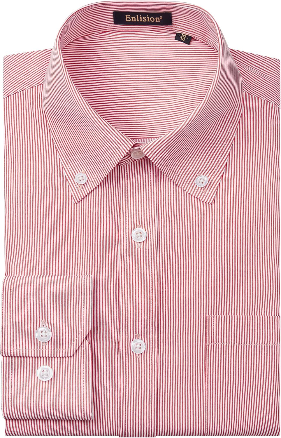 Mango Man gestreept regular fit overhemd blauw