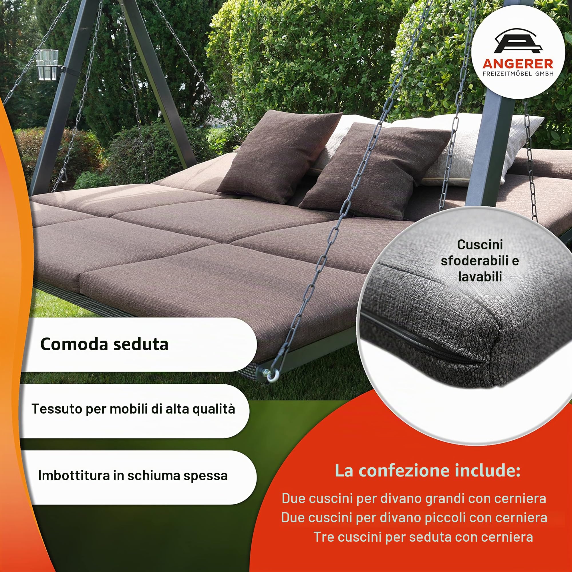 Angerer Freizeitmöbel GmbH Dondolo Lounge Smart grigio