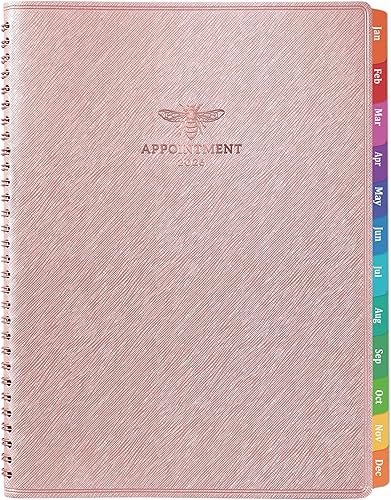 Agenda de citas 2026, enero de 2026 a diciembre de 2026, 11 x 9 pulgadas, agenda diaria por hora 2026 con intervalo de 15 minutos