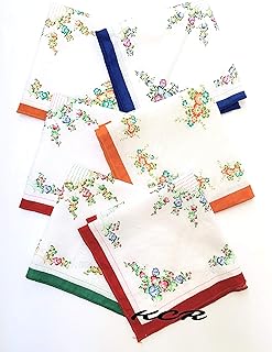 kcr Amazing Pure 100% cotton Floral printed beautiful Hankies for women, girls & kids(Set of 6)-picture-10
