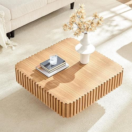 Miniatura 20 de Mesa de Centro con Tapa Elevable Mesas de Centro Cuadradas para Muebles de Sala de Estar Acanalada Pequeña con Gran Centro de Almacenamiento Oculto