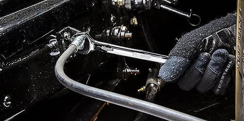 Miniatura 6 de Steelman Pro Juego de llaves combinadas métricas de 6 puntos para mecánica, acero de aleación de cromo vanadio, extremos en ángulo, estante de