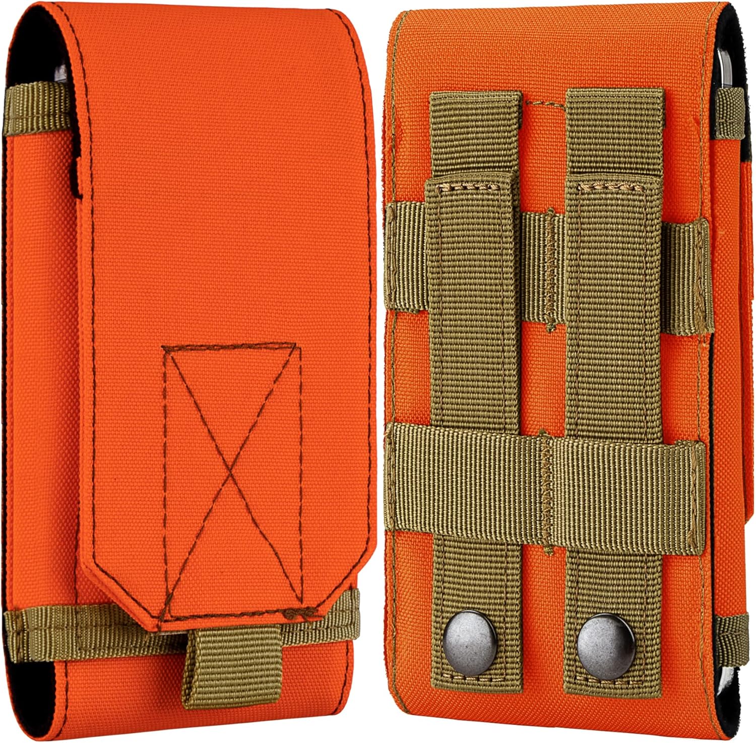 IronSeals Tactical Molle Phone Holster Pouch, Universal Belt Waist Bag for iPhone 17 Pro Max/17 Pro/17/16 Pro Max/15 Pro Max/14 Pro Max/13/12, Samsung S25 Ultra/S24/S23, Size L