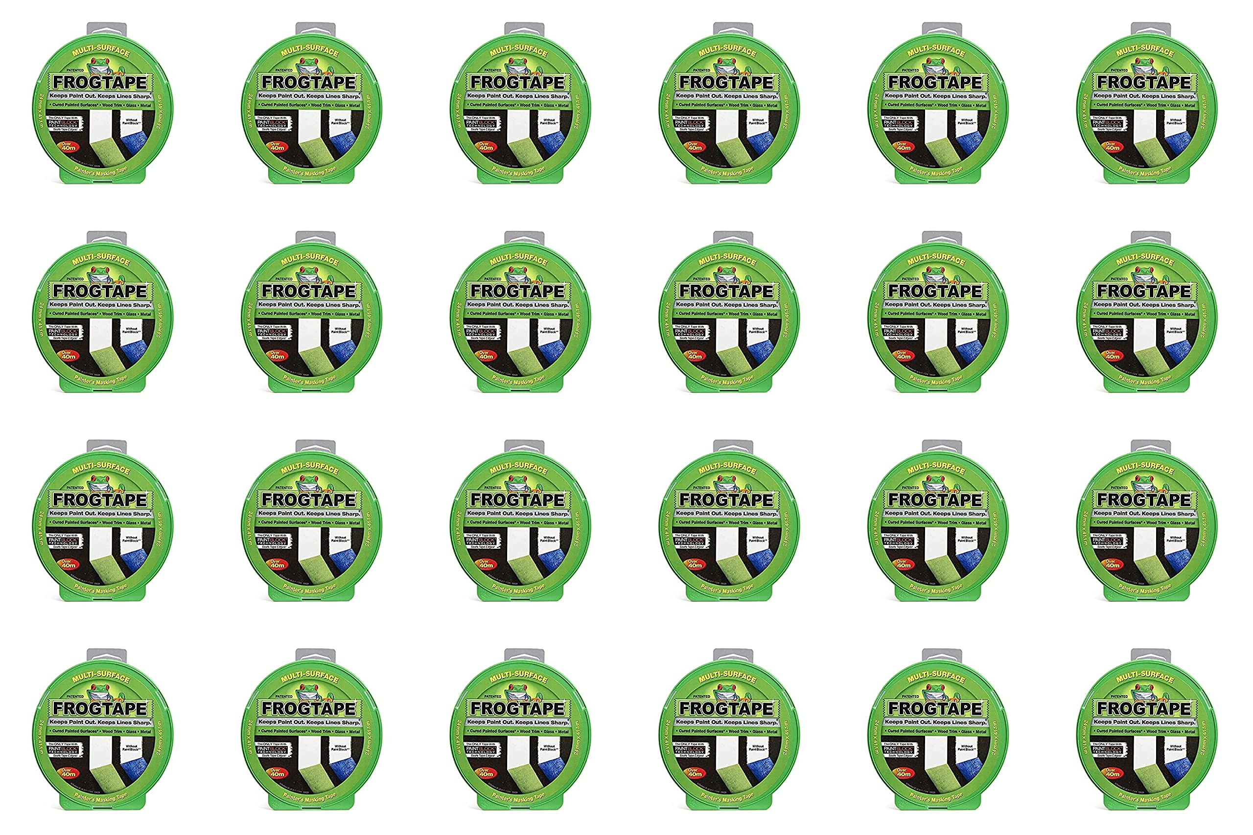 Frog Tape Green Multi Surface Painters Masking Tape 24mm x 41.1m Hanging Pack, Pack of 24 โ image 1
