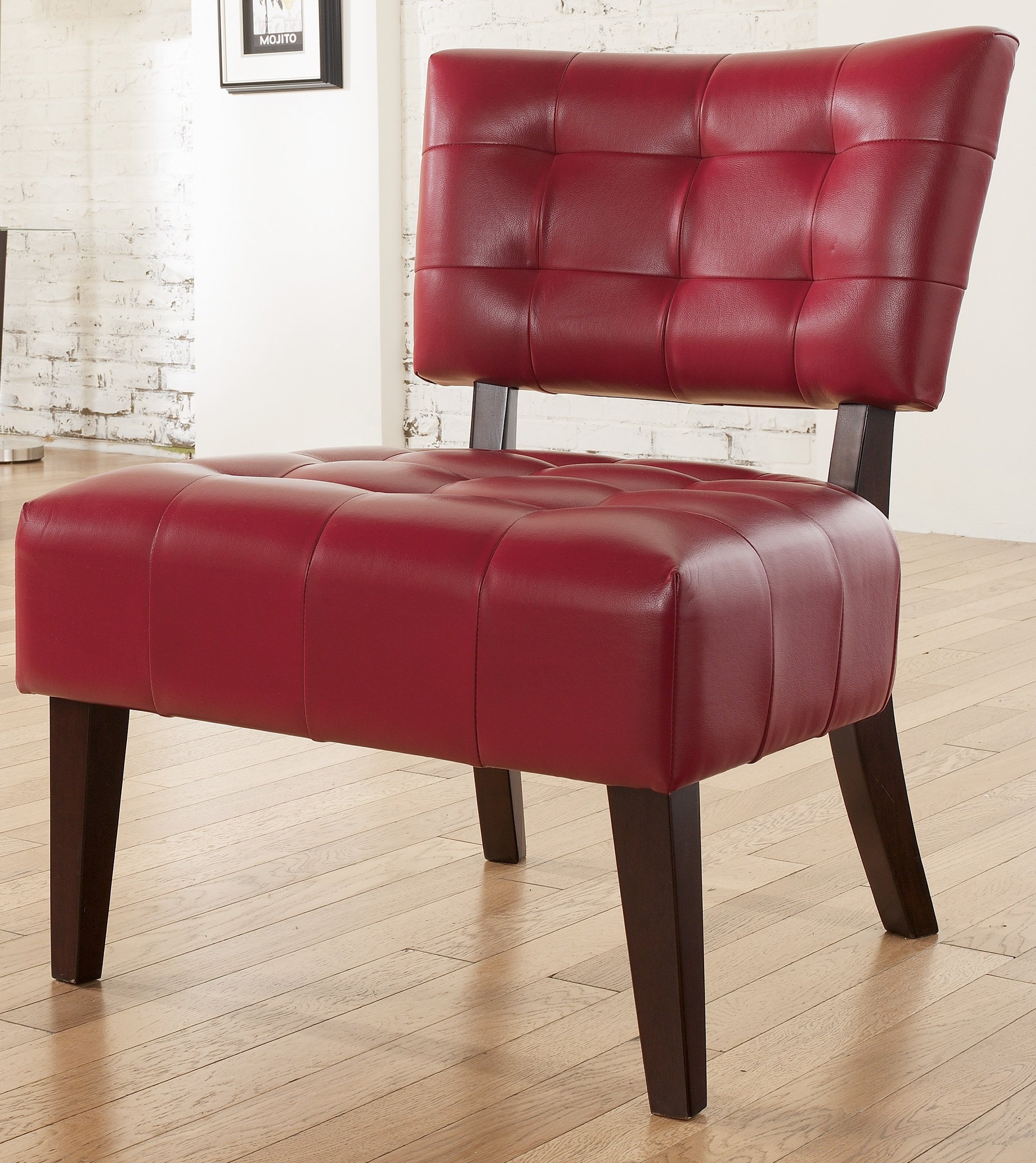 Red Leather Accent Chairs All Chairs