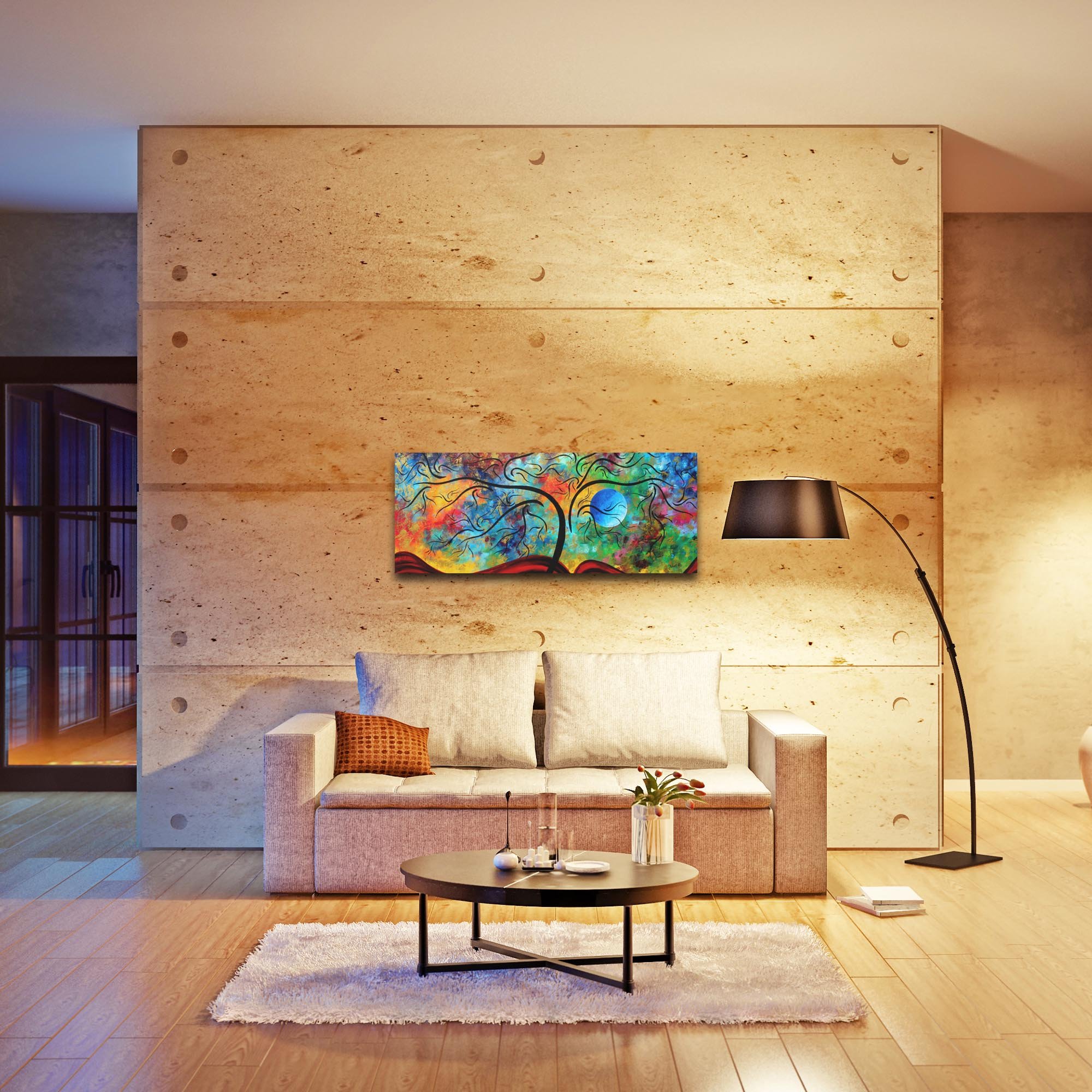 Amazon.co.jp: メタルアートStudio Landscape Painting ' Blue